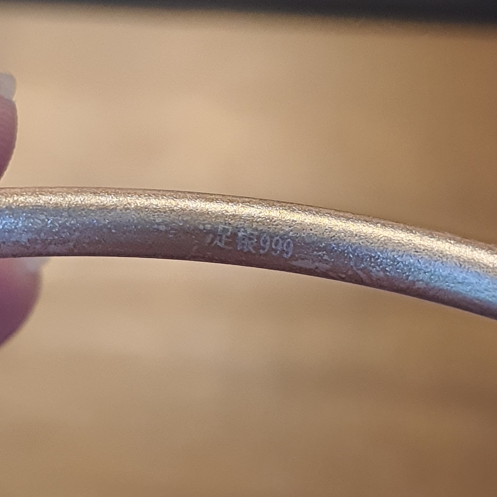 Solid 999 Sterling Silver Chinese Characteristic and Hulu Bangle Bracelet - Picture 4 of 4